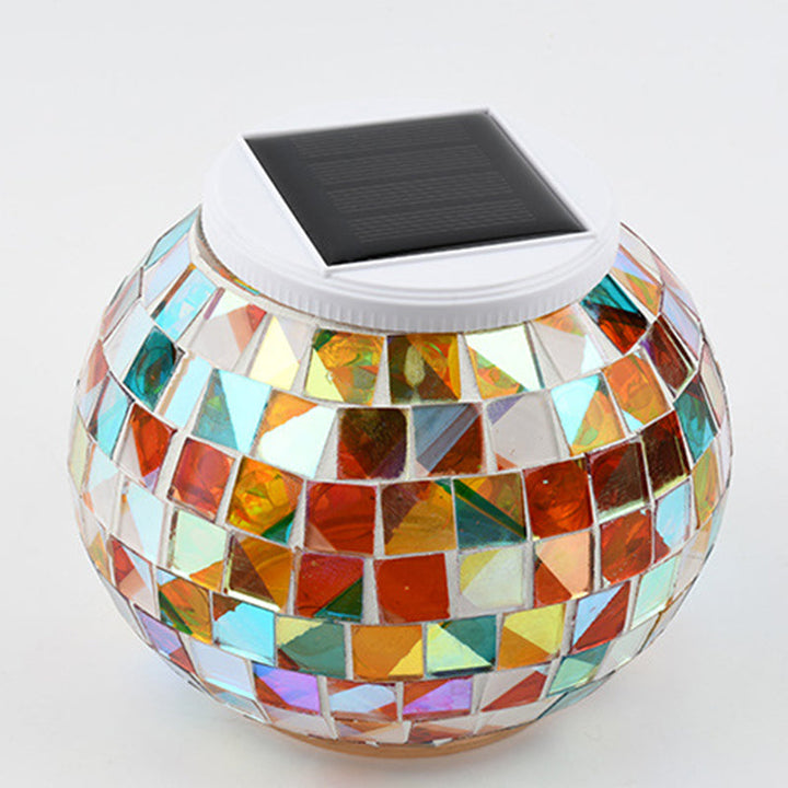 Contemporary Creative Solar Waterproof Sphere Square Plastic Glass LED Outdoor Landscape For Outdoor Patio | Stornfield