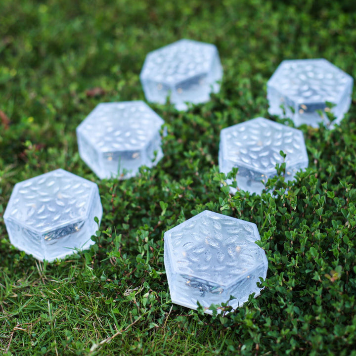 Modern Minimalist Solar Waterproof Hexagonal Ice Tile ABS PVC LED Lawn Landscape Light For Outdoor Patio | Stornfield