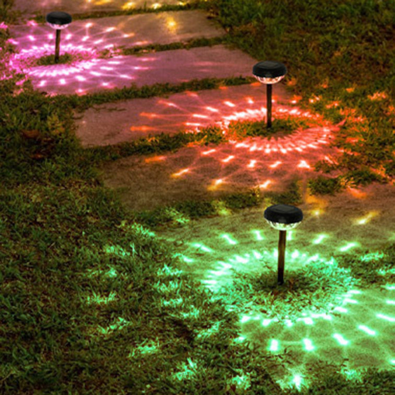 Contemporary Industrial ABS Round LED Solar Waterproof Lawn Insert Light For Outdoor Patio | Stornfield