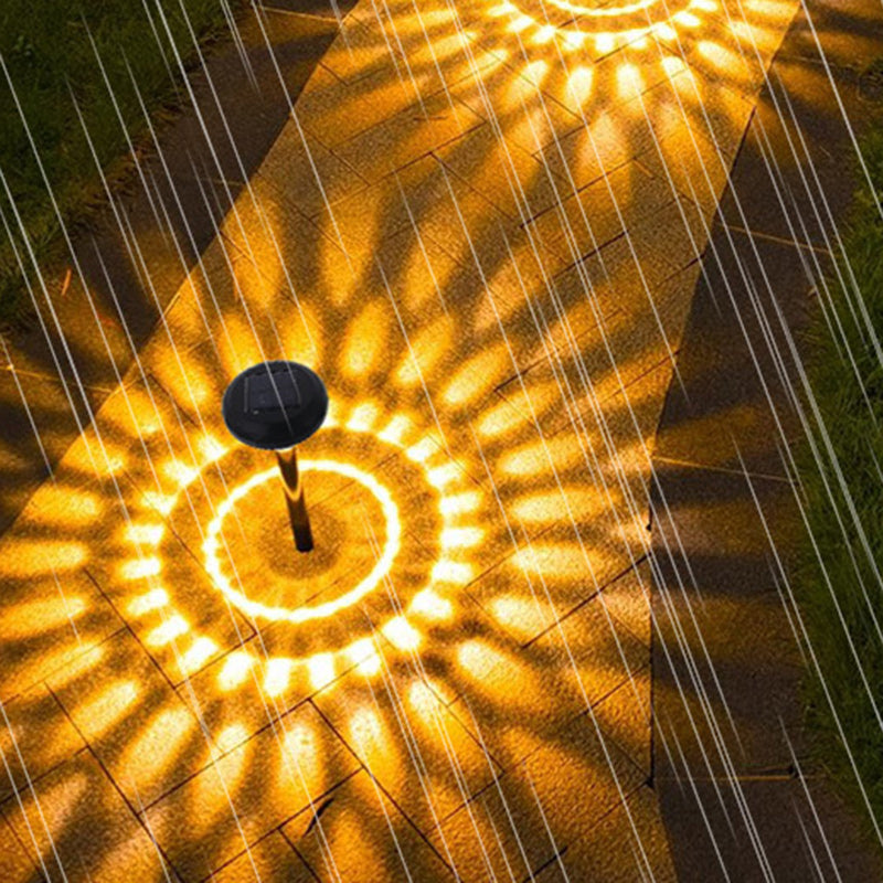 Contemporary Industrial ABS Round LED Solar Waterproof Lawn Insert Light For Outdoor Patio | Stornfield