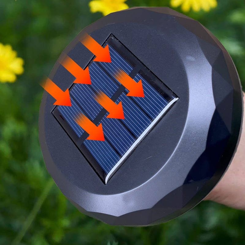 Contemporary Industrial ABS Round LED Solar Waterproof Lawn Insert Light For Outdoor Patio | Stornfield