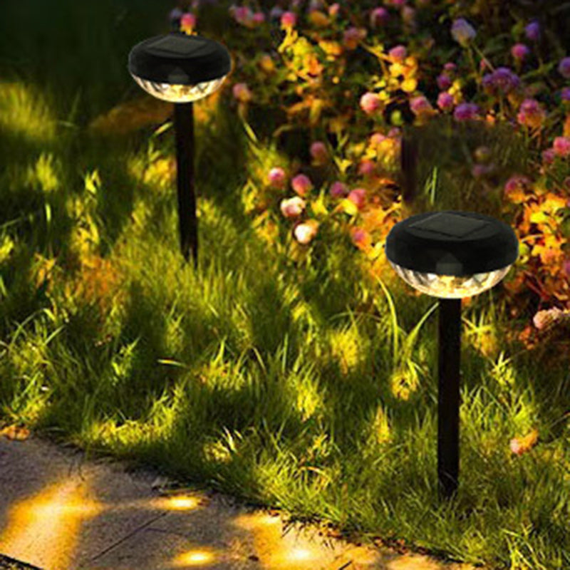 Contemporary Industrial ABS Round LED Solar Waterproof Lawn Insert Light For Outdoor Patio | Stornfield