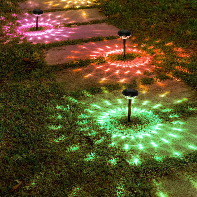 Contemporary Industrial ABS Round LED Solar Waterproof Lawn Insert Light For Outdoor Patio | Stornfield
