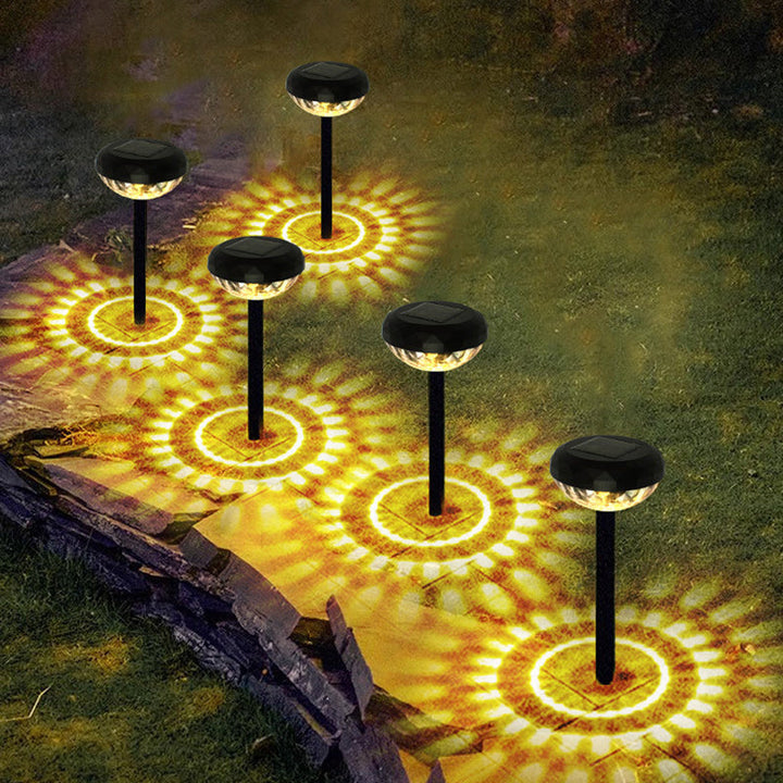 Contemporary Industrial ABS Round LED Solar Waterproof Lawn Insert Light For Outdoor Patio | Stornfield