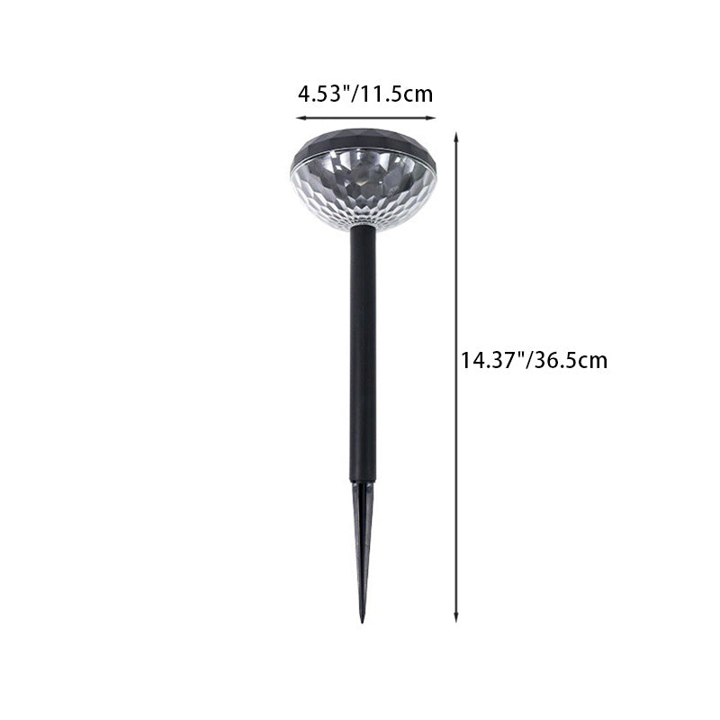 Contemporary Industrial ABS Round LED Solar Waterproof Lawn Insert Light For Outdoor Patio | Stornfield