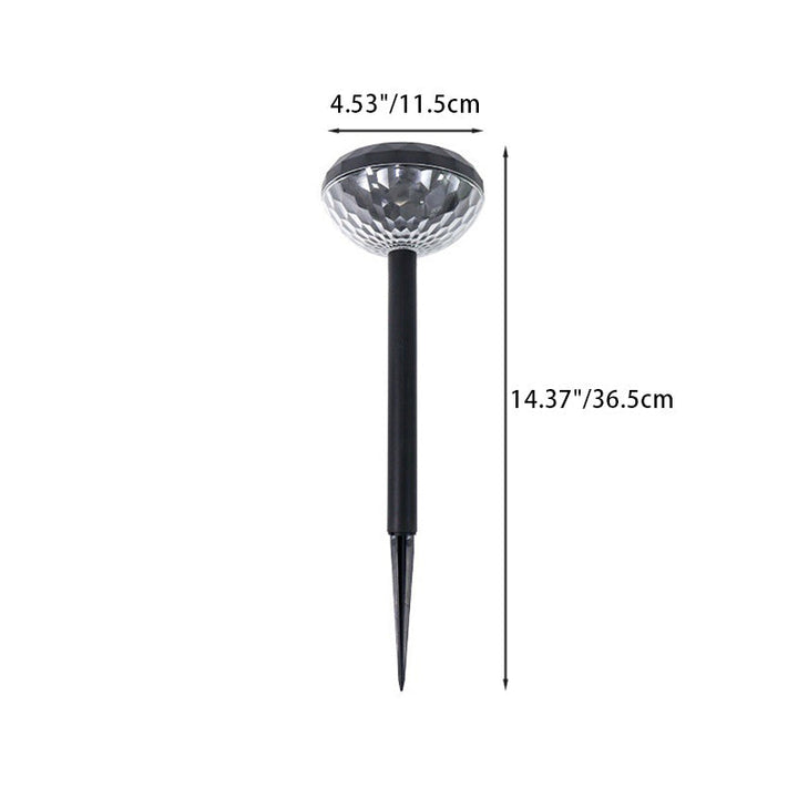 Contemporary Industrial ABS Round LED Solar Waterproof Lawn Insert Light For Outdoor Patio | Stornfield