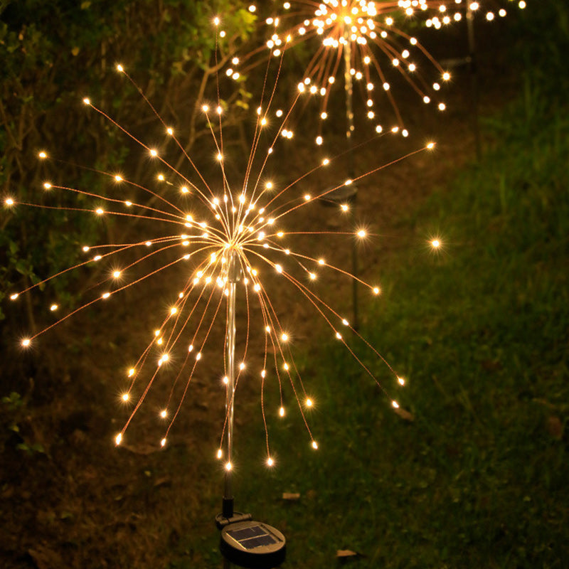 Contemporary Industrial Solar Firework Stainless Steel LED Waterproof Lawn Insert Light For Outdoor Patio | Stornfield
