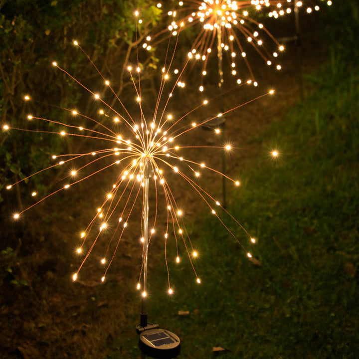 Contemporary Industrial Solar Firework Stainless Steel LED Waterproof Lawn Insert Light For Outdoor Patio | Stornfield