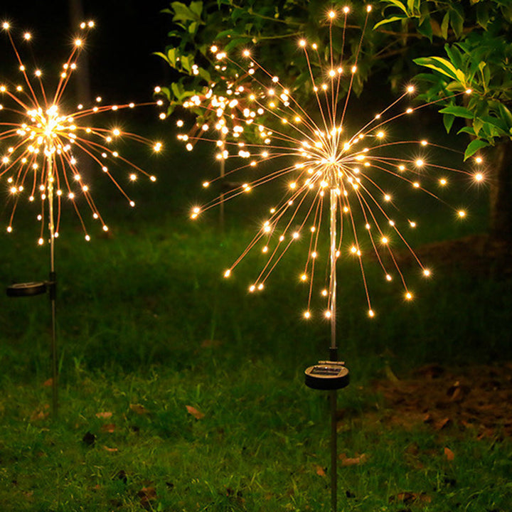 Contemporary Industrial Solar Firework Stainless Steel LED Waterproof Lawn Insert Light For Outdoor Patio | Stornfield
