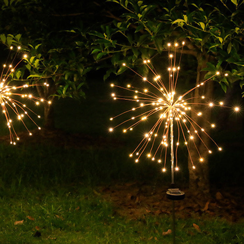 Contemporary Industrial Solar Firework Stainless Steel LED Waterproof Lawn Insert Light For Outdoor Patio | Stornfield