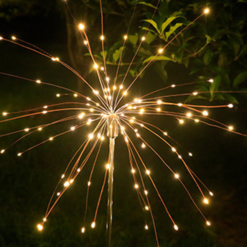 Contemporary Industrial Solar Firework Stainless Steel LED Waterproof Lawn Insert Light For Outdoor Patio | Stornfield