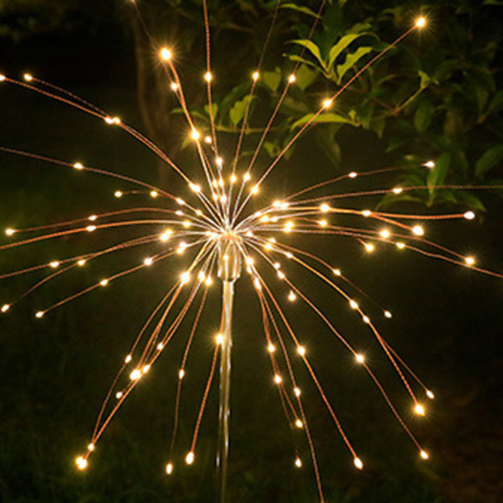 Contemporary Industrial Solar Firework Stainless Steel LED Waterproof Lawn Insert Light For Outdoor Patio | Stornfield