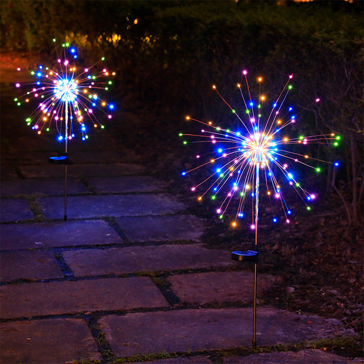 Contemporary Industrial Solar Firework Stainless Steel LED Waterproof Lawn Insert Light For Outdoor Patio | Stornfield