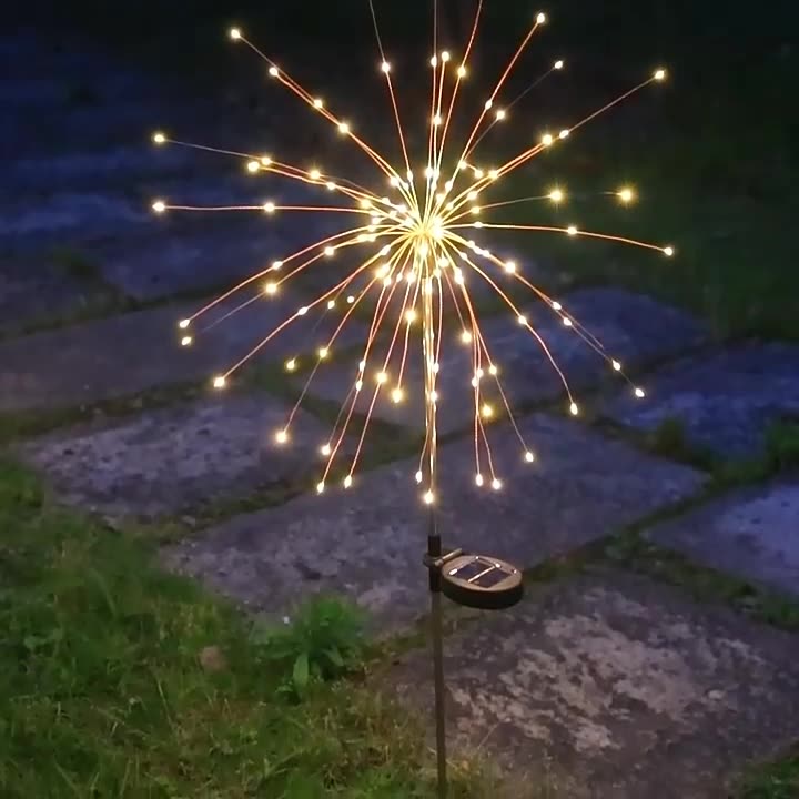 Contemporary Industrial Solar Firework Stainless Steel LED Waterproof Lawn Insert Light For Outdoor Patio | Stornfield