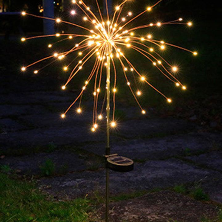 Contemporary Industrial Solar Firework Stainless Steel LED Waterproof Lawn Insert Light For Outdoor Patio | Stornfield