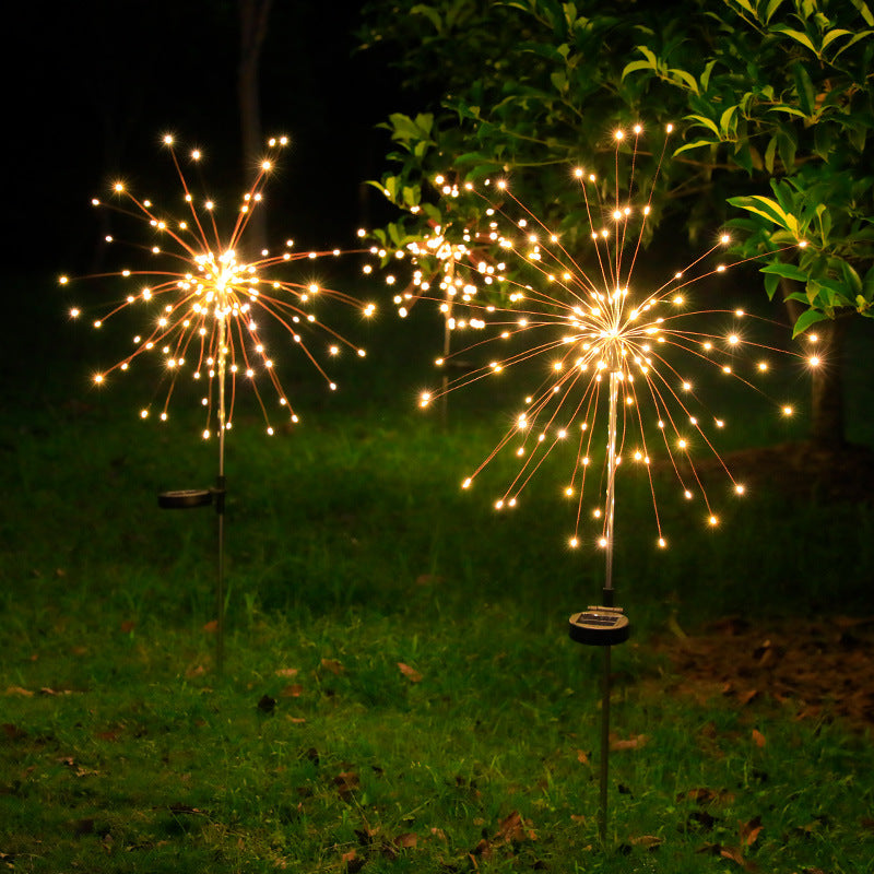 Contemporary Industrial Solar Firework Stainless Steel LED Waterproof Lawn Insert Light For Outdoor Patio | Stornfield
