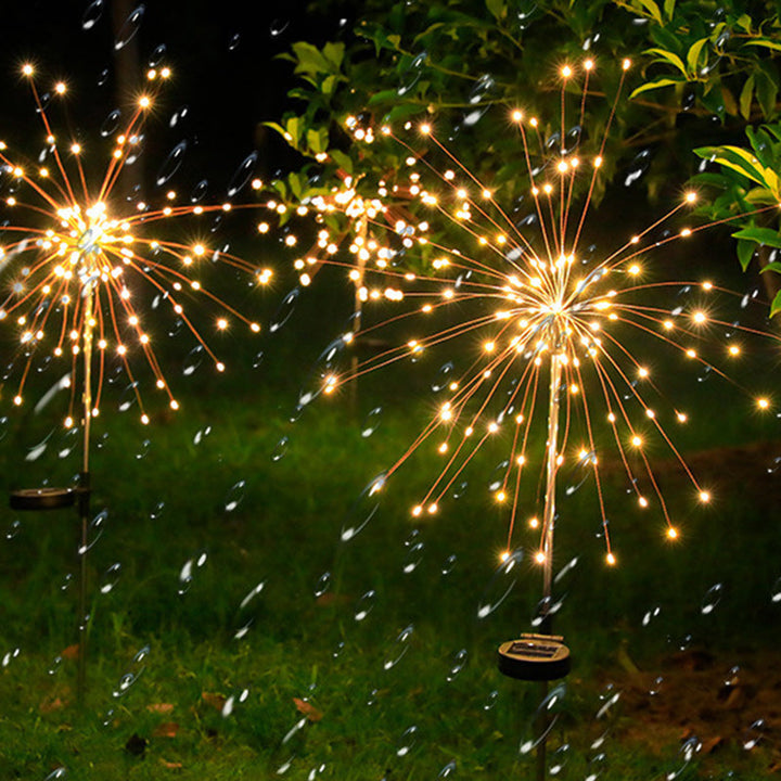 Contemporary Industrial Solar Firework Stainless Steel LED Waterproof Lawn Insert Light For Outdoor Patio | Stornfield