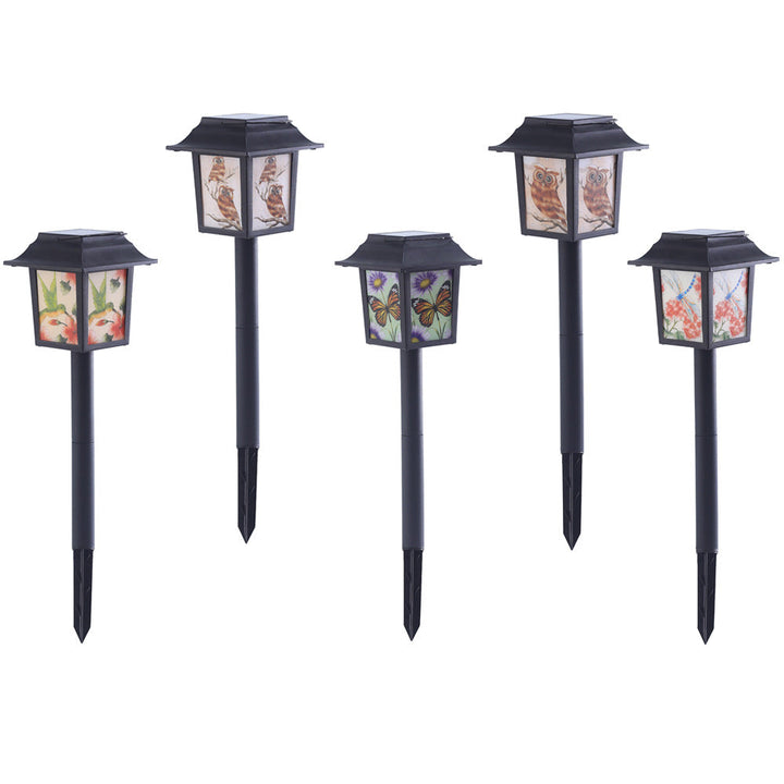 Contemporary Industrial Square Owl Pattern LED Solar Waterproof Lawn Insert Light For Outdoor Patio | Stornfield