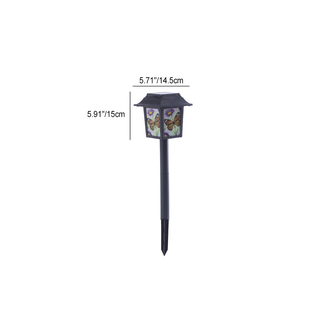 Contemporary Industrial Square Owl Pattern LED Solar Waterproof Lawn Insert Light For Outdoor Patio | Stornfield