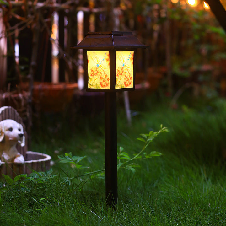 Contemporary Industrial Square Owl Pattern LED Solar Waterproof Lawn Insert Light For Outdoor Patio | Stornfield