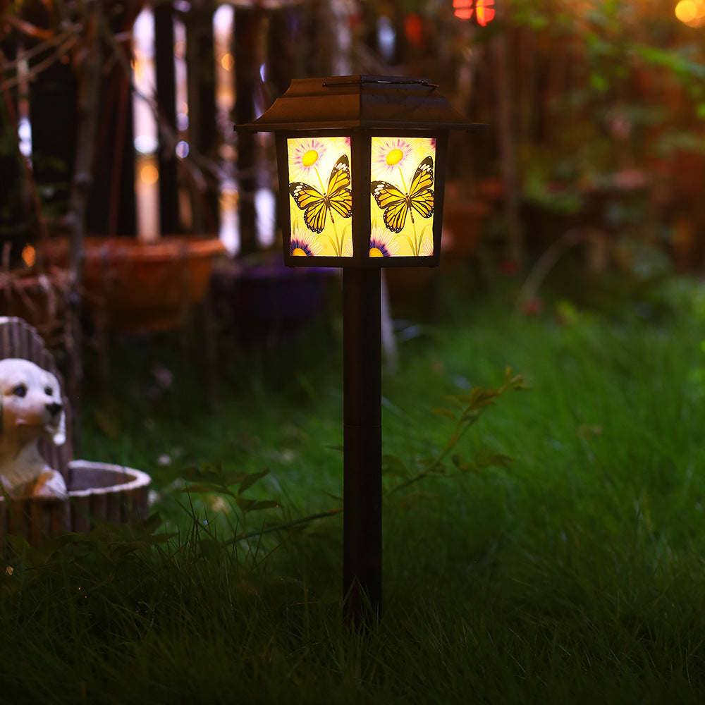 Contemporary Industrial Square Owl Pattern LED Solar Waterproof Lawn Insert Light For Outdoor Patio | Stornfield