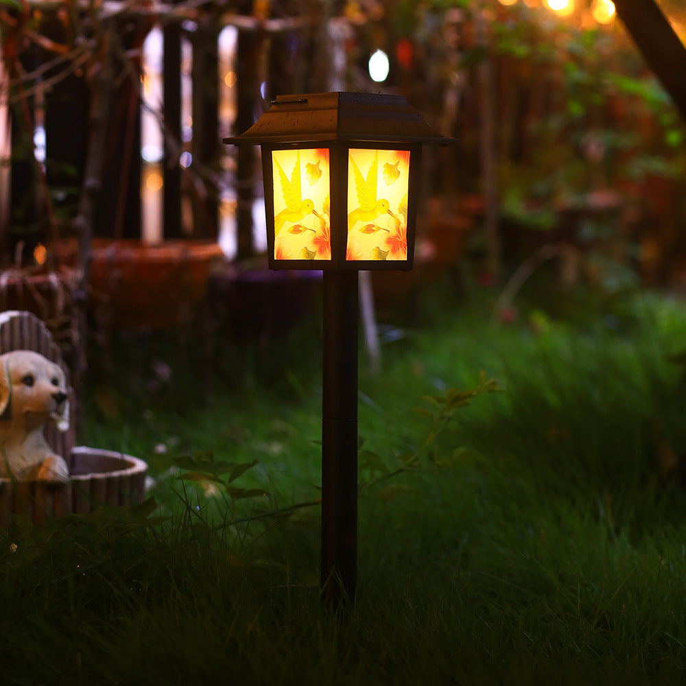 Contemporary Industrial Square Owl Pattern LED Solar Waterproof Lawn Insert Light For Outdoor Patio | Stornfield