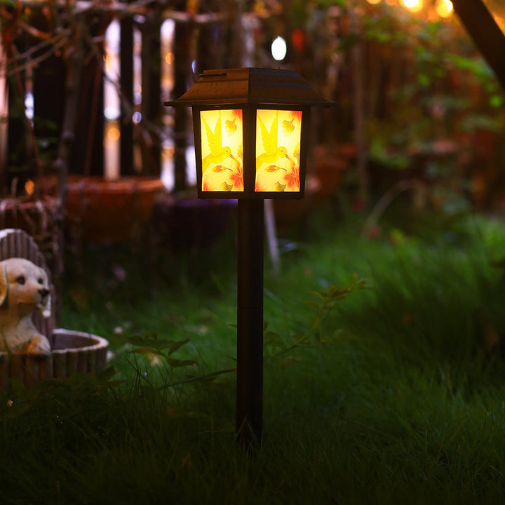 Contemporary Industrial Square Owl Pattern LED Solar Waterproof Lawn Insert Light For Outdoor Patio | Stornfield