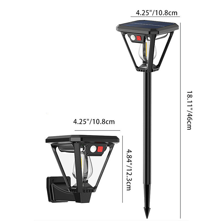 Contemporary Industrial Human Body Sensing LED Solar Waterproof Lawn Insert Light For Outdoor Patio | Stornfield