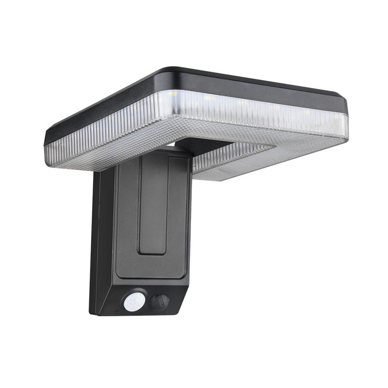Contemporary Industrial Square ABS Solar Waterproof LED Outdoor Wall Sconce Lamp For Garden | Stornfield