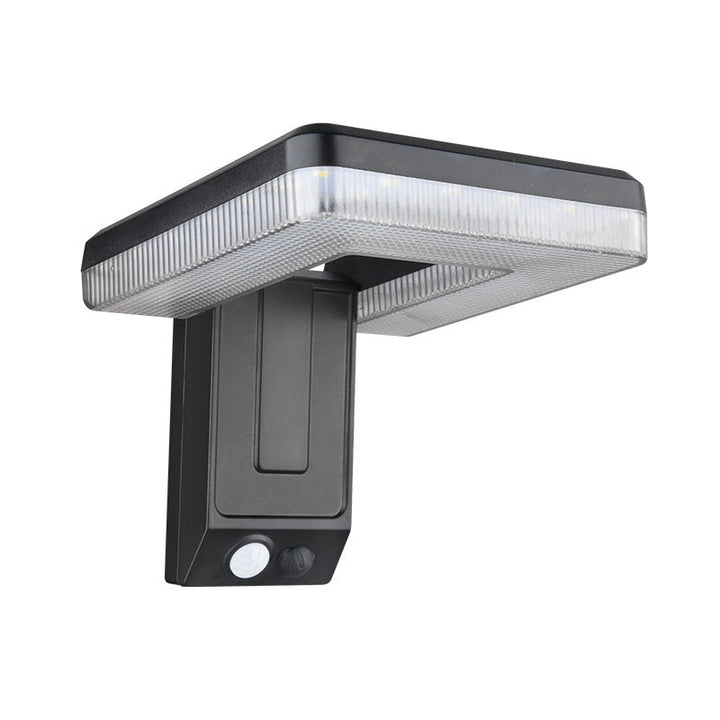 Contemporary Industrial Square ABS Solar Waterproof LED Outdoor Wall Sconce Lamp For Garden | Stornfield