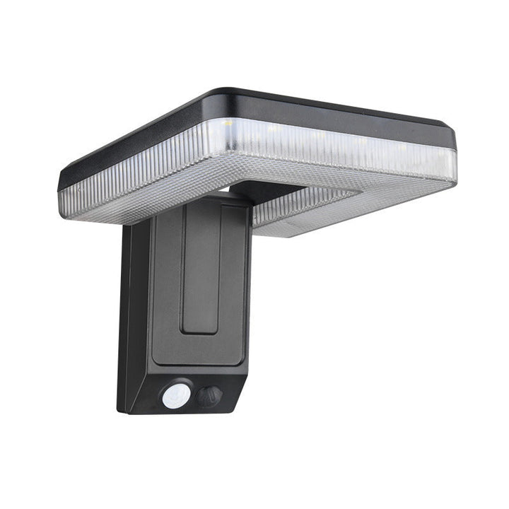 Contemporary Industrial Square ABS Solar Waterproof LED Outdoor Wall Sconce Lamp For Garden | Stornfield
