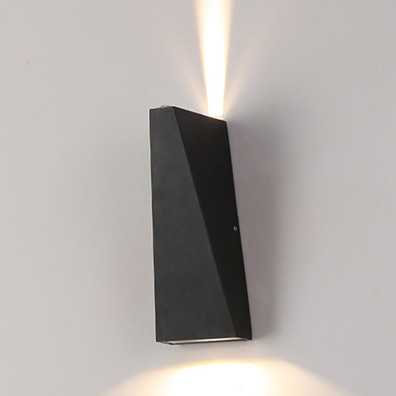 Modern Minimalist Aluminum Up And Down Illuminated LED Wall Sconce Lamp For Outdoor Patio | Stornfield