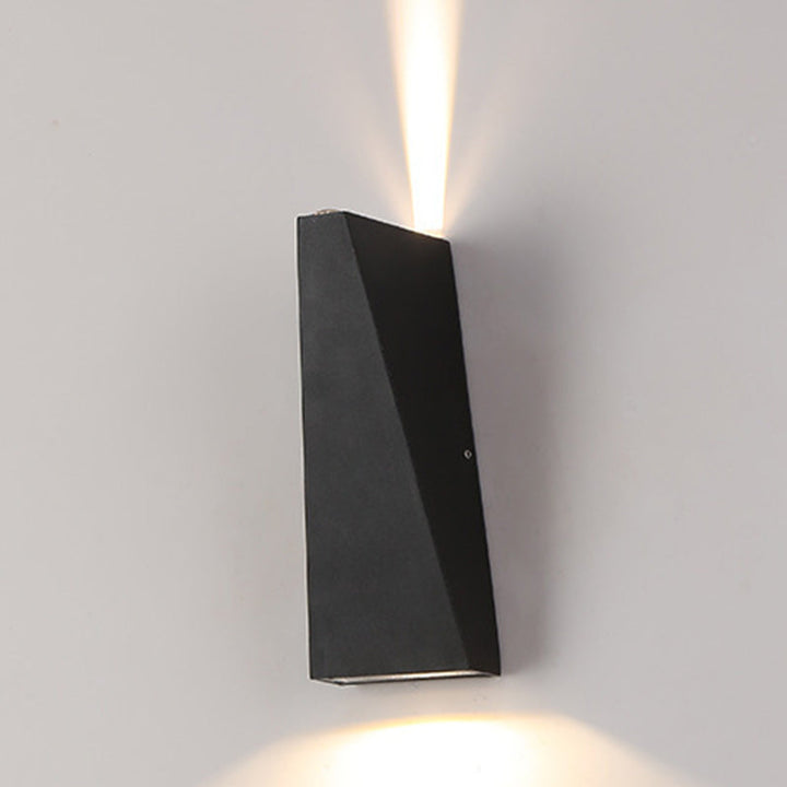 Modern Minimalist Aluminum Up And Down Illuminated LED Wall Sconce Lamp For Outdoor Patio | Stornfield