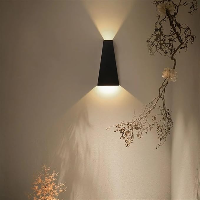 Modern Minimalist Aluminum Up And Down Illuminated LED Wall Sconce Lamp For Outdoor Patio | Stornfield