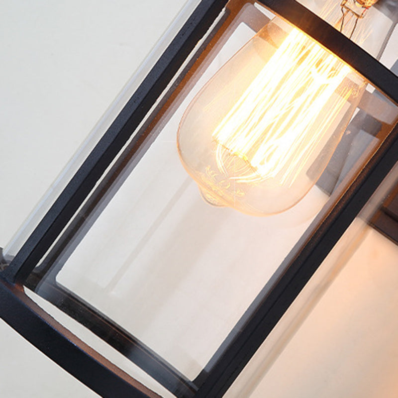 Contemporary Industrial Cylinder Aluminum Glass Shade 1-Light Waterproof Wall Sconce Lamp For Outdoor Patio | Stornfield