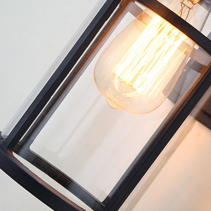Contemporary Industrial Cylinder Aluminum Glass Shade 1-Light Waterproof Wall Sconce Lamp For Outdoor Patio | Stornfield