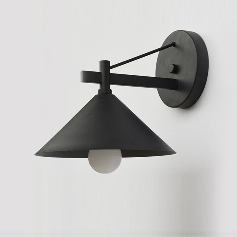 Contemporary Nordic Iron Geometric Cone 1-Light Outdoor Waterproof Wall Sconce Lamp For Garden | Stornfield