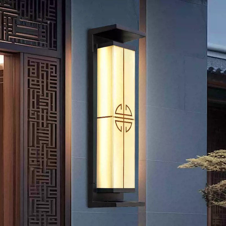 Contemporary Industrial Rectangular Aluminum Stainless Steel LED Outdoor Solar Wall Sconce Lamp For Outdoor Patio | Stornfield