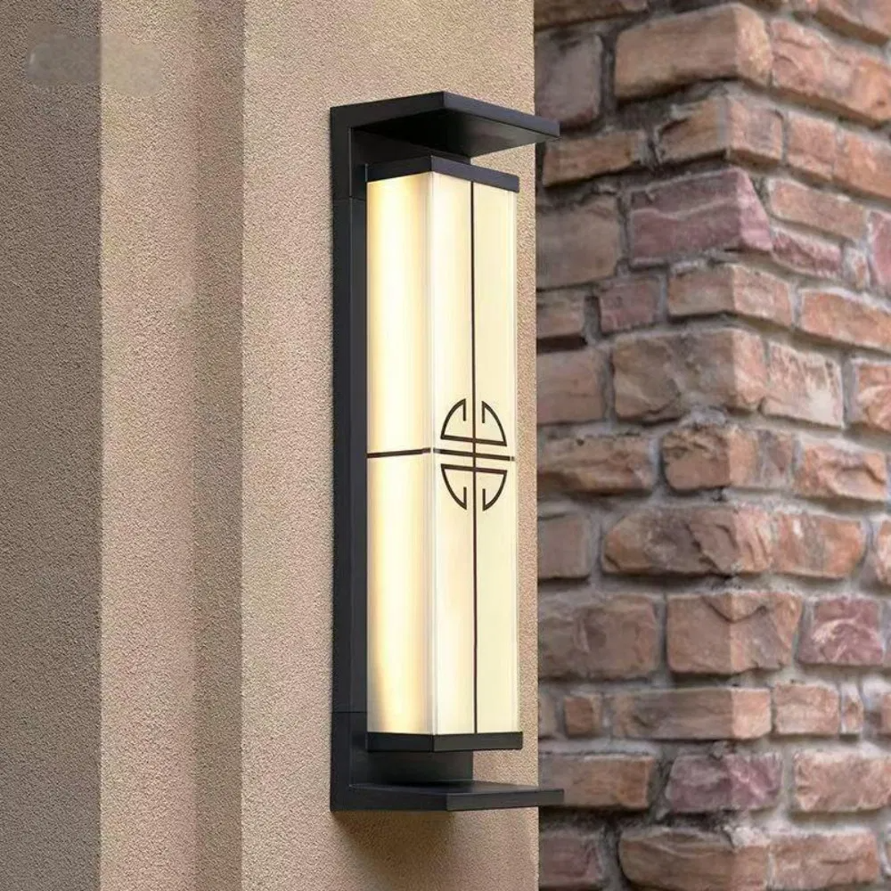 Contemporary Industrial Rectangular Aluminum Stainless Steel LED Outdoor Solar Wall Sconce Lamp For Outdoor Patio | Stornfield