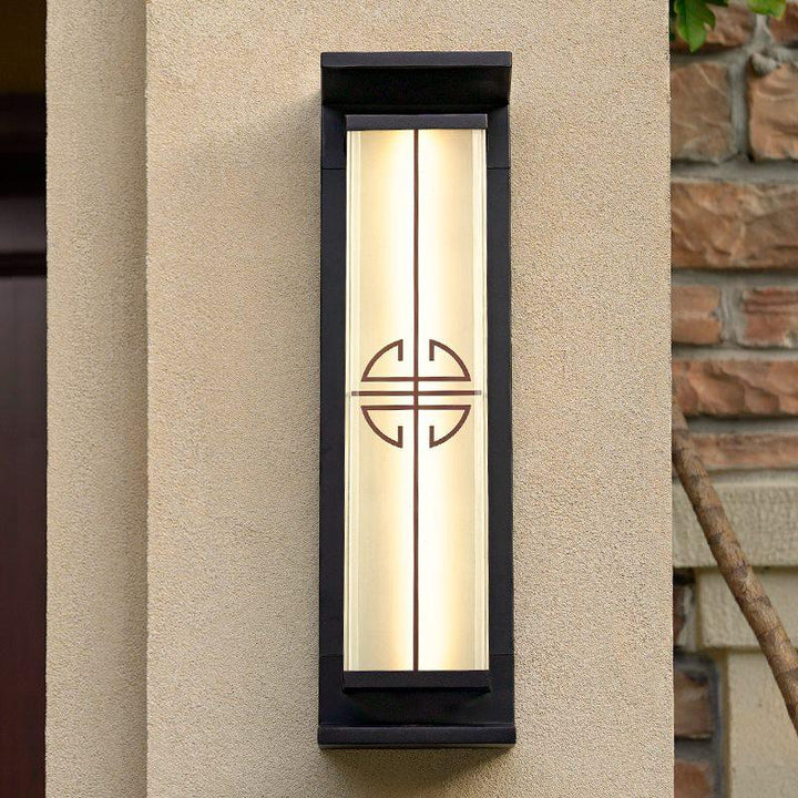 Contemporary Industrial Rectangular Aluminum Stainless Steel LED Outdoor Solar Wall Sconce Lamp For Outdoor Patio | Stornfield