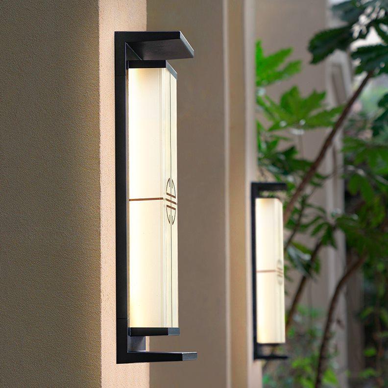 Contemporary Industrial Rectangular Aluminum Stainless Steel LED Outdoor Solar Wall Sconce Lamp For Outdoor Patio | Stornfield