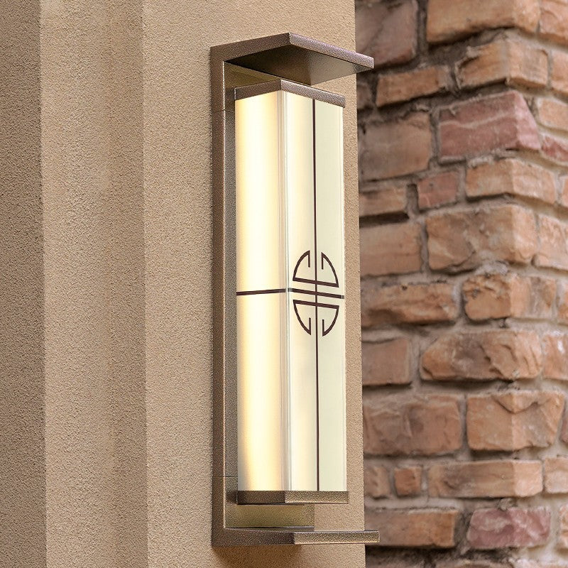 Contemporary Industrial Rectangular Aluminum Stainless Steel LED Outdoor Solar Wall Sconce Lamp For Outdoor Patio | Stornfield