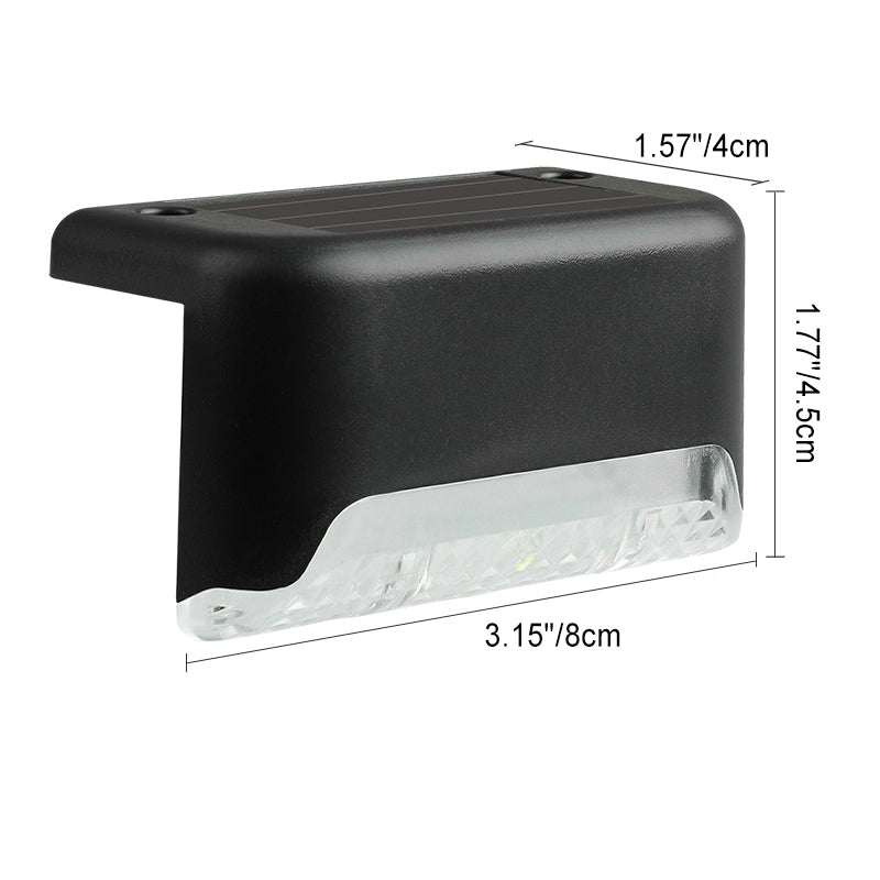 Contemporary Industrial PP Square Waterproof LED Solar Outdoor Step Light For Garden | Stornfield