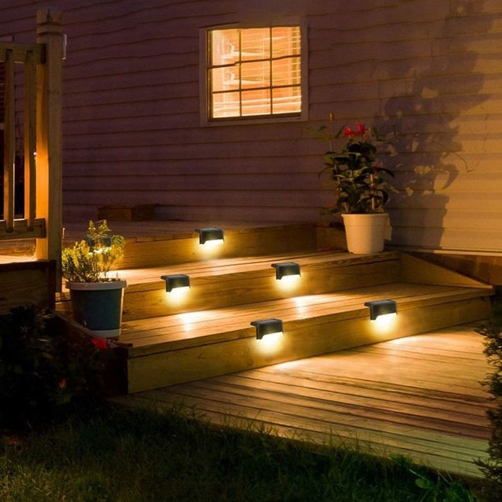 Contemporary Industrial PP Square Waterproof LED Solar Outdoor Step Light For Garden | Stornfield