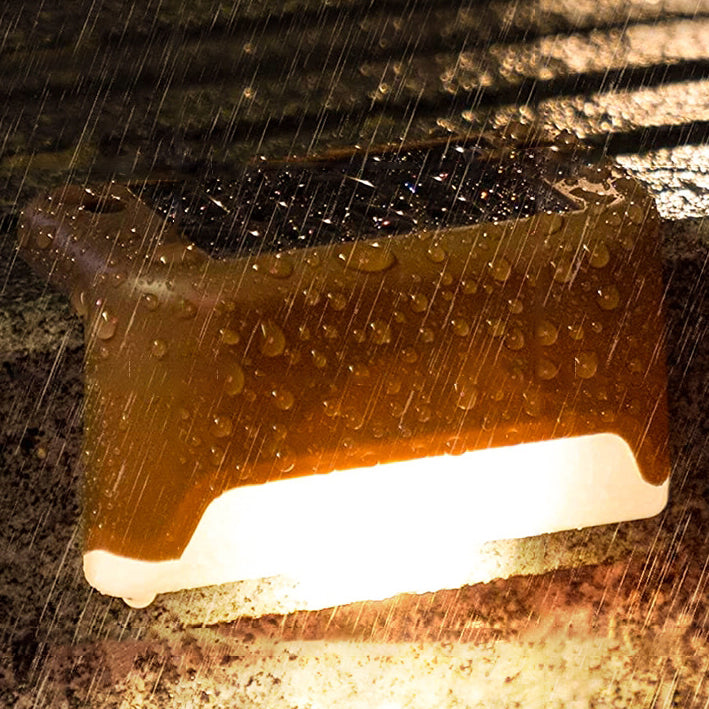 Contemporary Industrial PP Square Waterproof LED Solar Outdoor Step Light For Garden | Stornfield