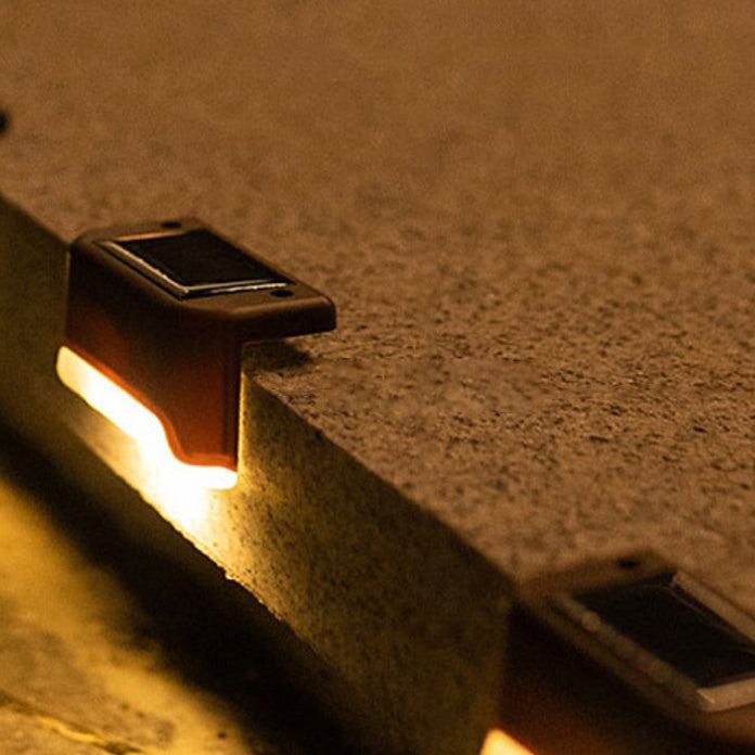 Contemporary Industrial PP Square Waterproof LED Solar Outdoor Step Light For Garden | Stornfield