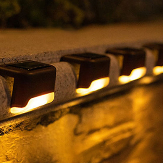 Contemporary Industrial PP Square Waterproof LED Solar Outdoor Step Light For Garden | Stornfield