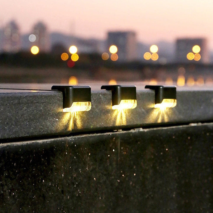 Contemporary Industrial PP Square Waterproof LED Solar Outdoor Step Light For Garden | Stornfield