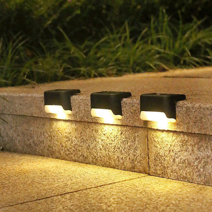 Contemporary Industrial PP Square Waterproof LED Solar Outdoor Step Light For Garden | Stornfield
