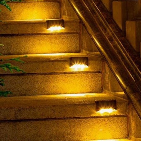 Contemporary Industrial PP Square Waterproof LED Solar Outdoor Step Light For Garden | Stornfield